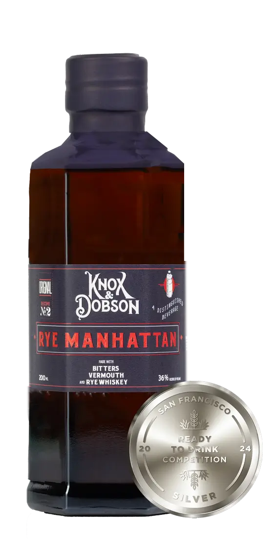 Rye Manhattan Knox Dobson Bottled Premium Cocktails award